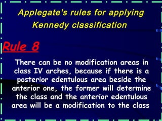Applegate's Rules.pdf introduction to removable partial denture | PPT