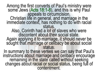 11 Issues Of Marriage And Singleness For Disciples 1 Corinthians 7:1-40 ...
