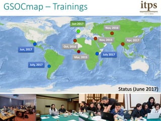 GSOCmap – Trainings
Jun 2017
Nov, 2016
Apr, 2017
July 2017
Jun, 2017
Oct, 2016
Nov, 2015
July, 2017
Mar, 2015
Status (June 2017)
 