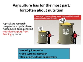 Value chains for Food & Nutrition Security
