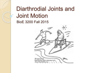Diarthrodial Joints and
Joint Motion
BioE 3200 Fall 2015
 