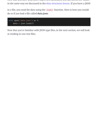 Dealing with JSON files in python with illustrations | PDF