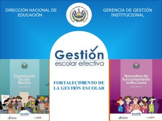 DIRECCIÓN NACIONAL DE EDUCACIÓN  GERENCIA DE GESTIÓN INSTITUCIONAL FORTALECIMIENTO DE LA GESTIÓN ESCOLAR 