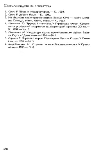 Українська література Мовчан Р.В 11 клас