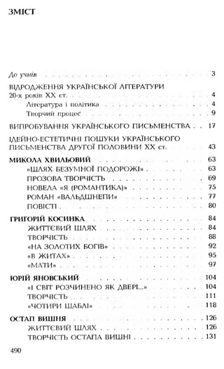 Українська література Мовчан Р.В 11 клас