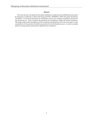 11kVby400v, 20kVA three phase core type distribution transformer. | PDF