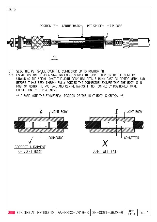 11kV Cold Shrink Joint Single Core 70150sqmm XLPEEPR 92AG6121C