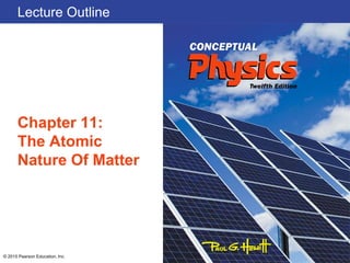 Lecture Outline
Chapter 11:
The Atomic
Nature Of Matter
© 2015 Pearson Education, Inc.
 