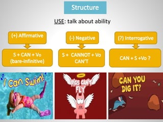 USE: talk about ability