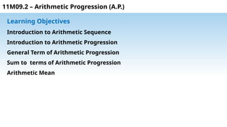 Aritmatic progression class eleventh maths | PPTX