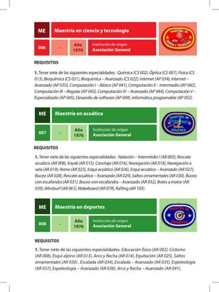 11 Maestrias | Club de Conquistadores