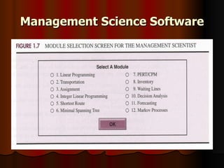 Management Science Software 