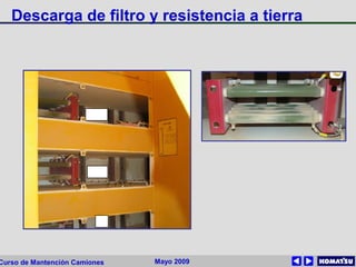 Mayo 2009Curso de Mantención Camiones
GRR
FDR
FP
Descarga de filtro y resistencia a tierra
 