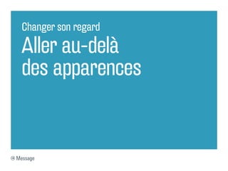 Changer son regard

  Aller au-delà
  des apparences


Message
 