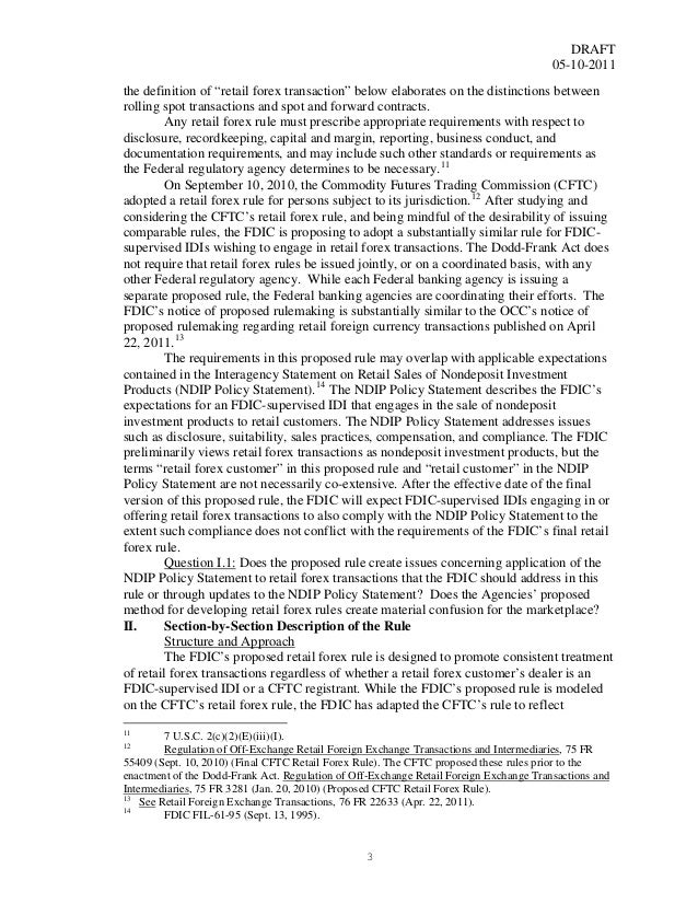 Cftc definition of retail forex transaction
