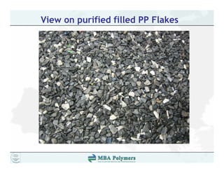 View on purified filled PP Flakes
 