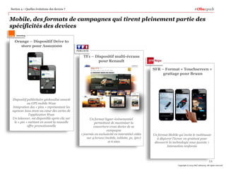 229 M€ soit +  57 % pour les investissements publicitaires Mobile en 2013 Slide 34