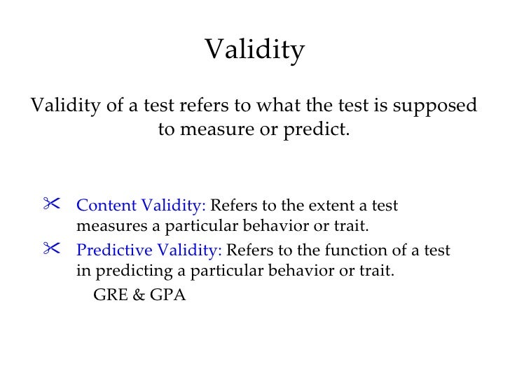 content validity psychology definition