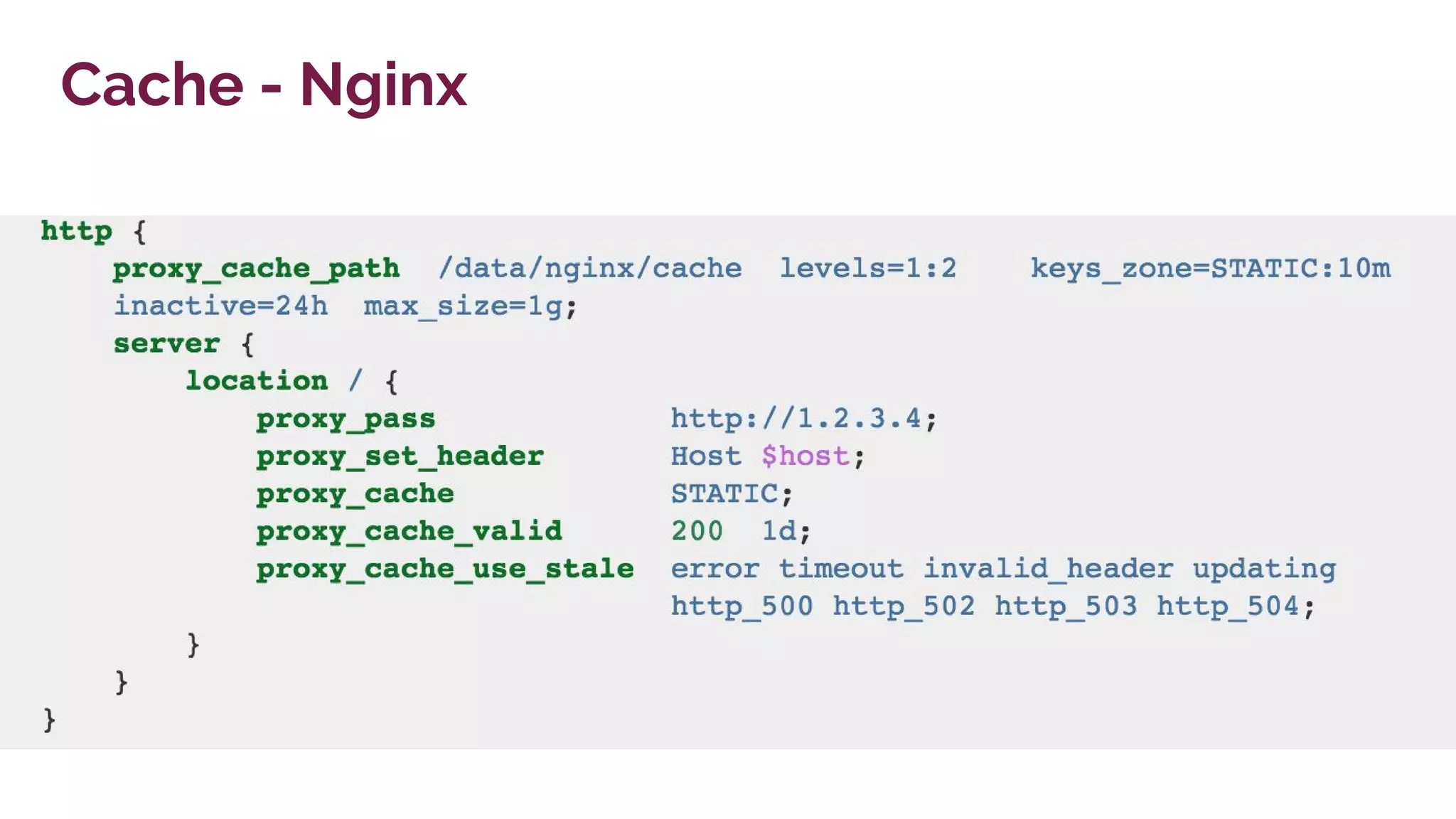 Cache - Nginx
 