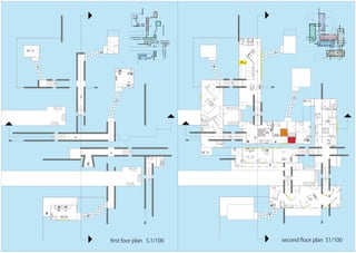 ﬁrst foor plan S.1/100 second ﬂoor plan S1/100
 