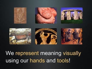 We represent meaning visually
using our hands and tools!
 