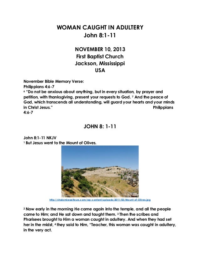 11 November 10 2013 John 81 11 Woman Caught In Adultery