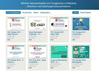 Minhas Apresentações em Congressos e Palestras
slideshare.net/rafaeltargino2/presentations
 
