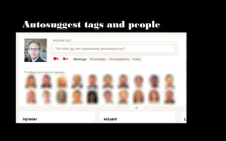Autosuggest tags and people
 