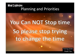 Planning and Priorities
 