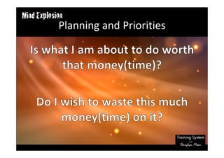 Planning and Priorities
 