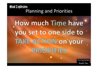 Planning and Priorities
 