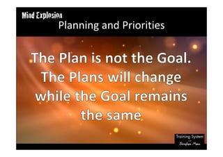 Planning and Priorities
 