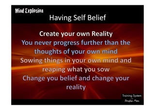 Having Self Belief
 