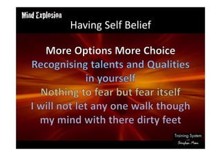 Having Self Belief
 