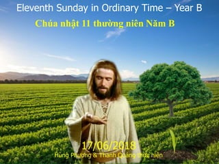 Eleventh Sunday in Ordinary Time – Year B
Chúa nhật 11 thường niên Năm B
17/06/2018
Hùng Phương & Thanh Quảng thực hiện
 
