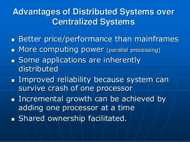 Overview of Distributed Systems