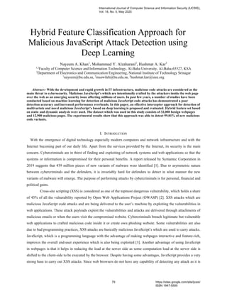 Hybrid Feature Classification Approach for Malicious JavaScript Attack ...
