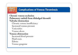 Medical Management
 drug therapy
 objectives of treatment for DVT
   Prevent the thrombus from growing and fragmenting (ri...