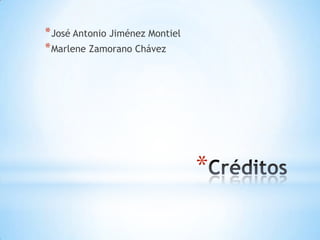 * José Antonio Jiménez Montiel
* Marlene Zamorano Chávez

*

 
