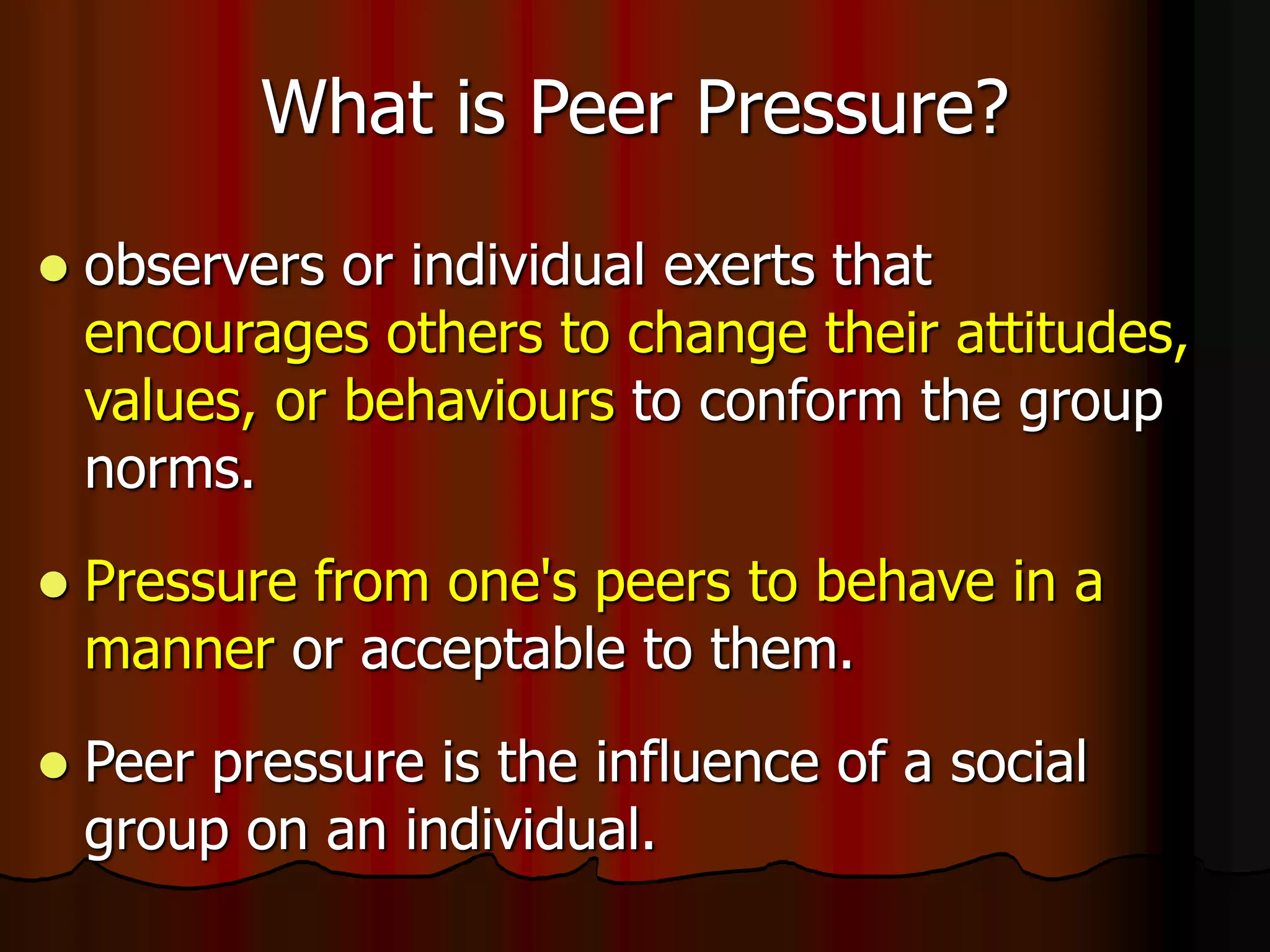 Peer pressure PPT
