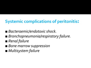 PERITONITIS pdf for healthcare medical students | PDF