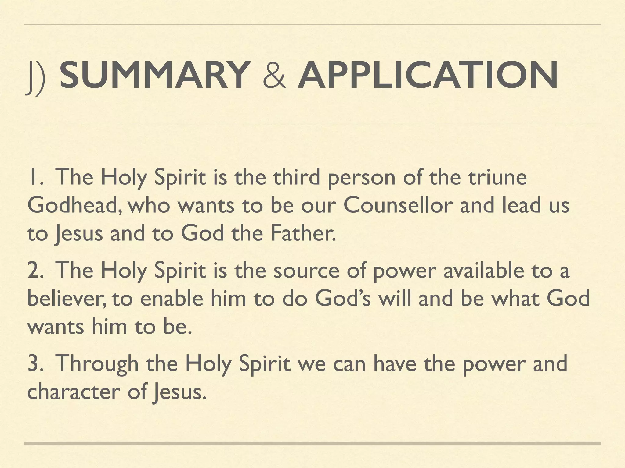 11 The Person and Work of the Holy Spirit | PDF