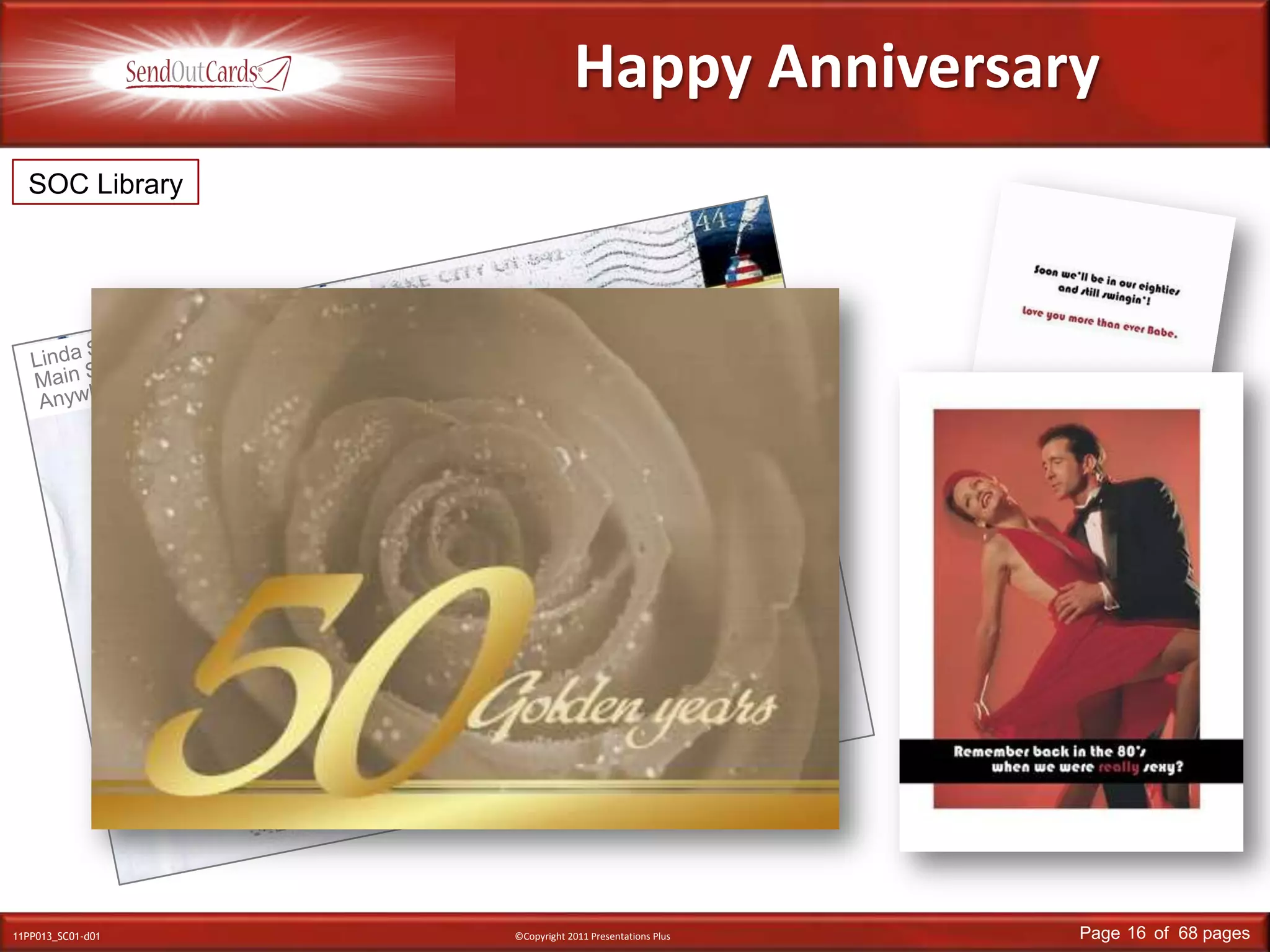 Happy AnniversarySOC LibraryLinda SmithMain StreetAnywhere, USALinda SmithMain StreetAnywhere, USAMr. & Mrs. John SmithMain StreetAnywhere, USA
