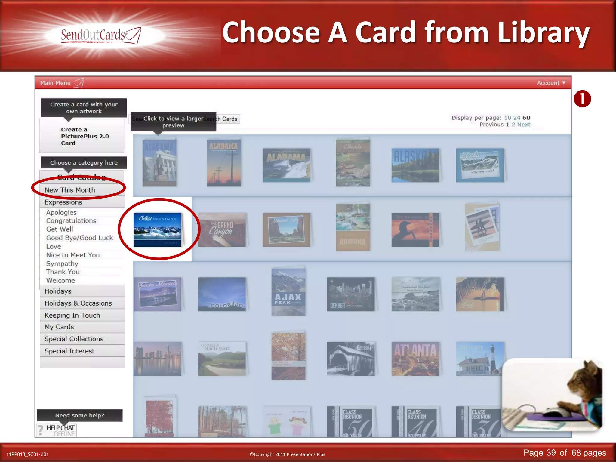 Choose A Card from Library