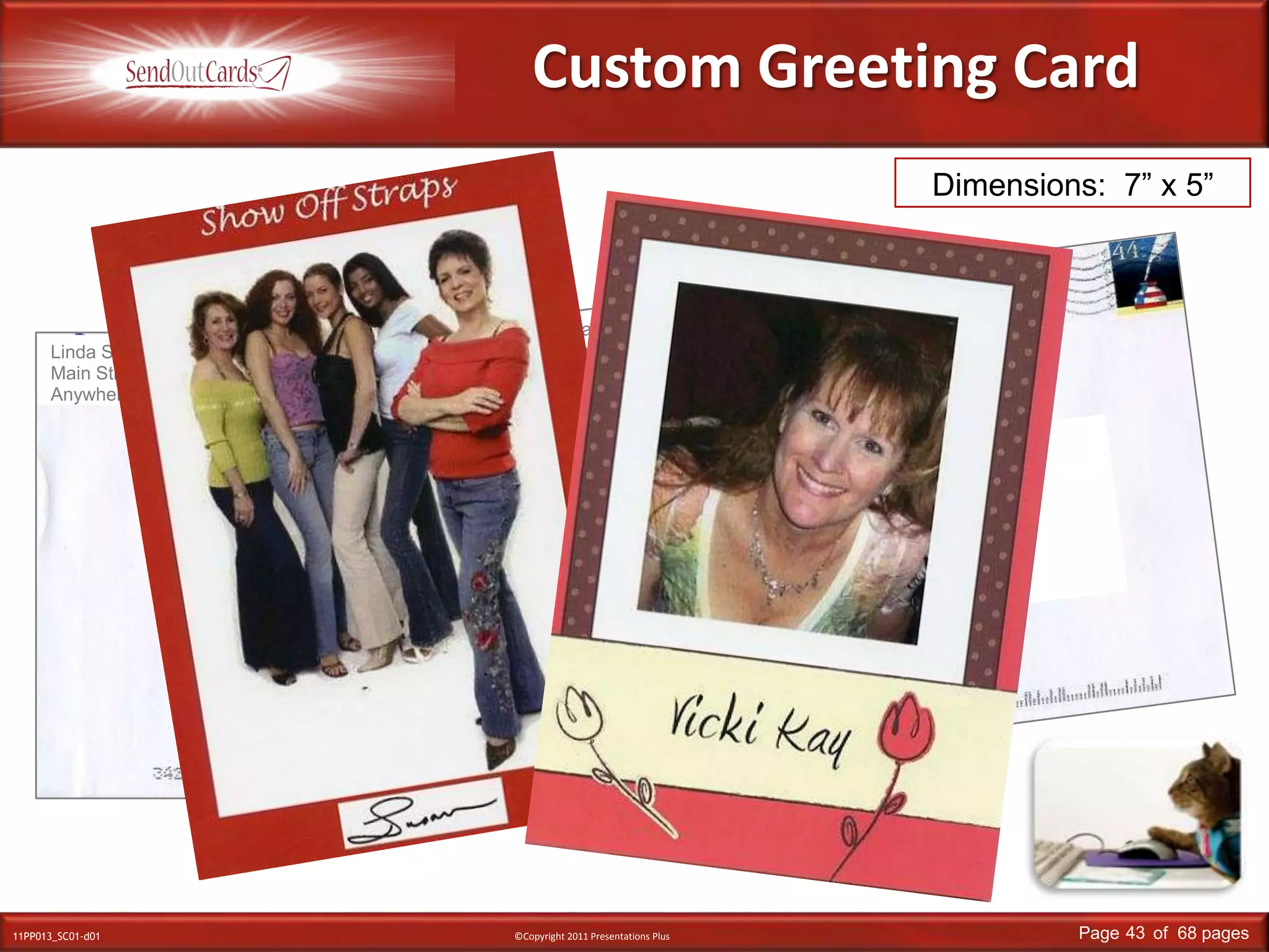 Linda SmithMain StreetAnywhere, USAMr. & Mrs. John Smith274 Main StreetAnywhere, USA 34220Custom Greeting CardDimensions:  7” x 5”Linda SmithMain StreetAnywhere, USAMr. & Mrs. John Smith274 Main StreetAnywhere, USA 34220