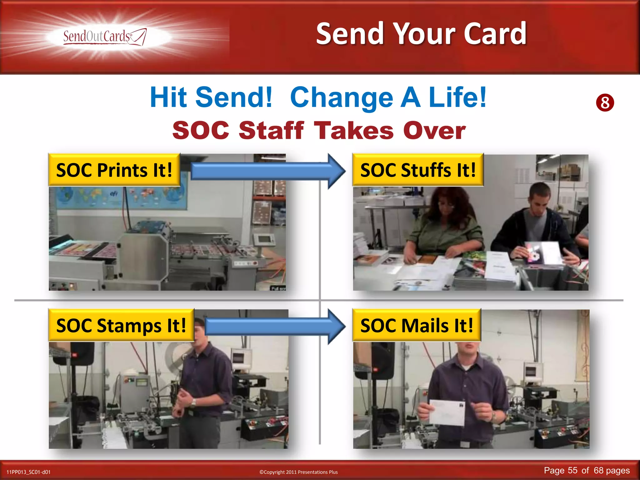 Send Your CardHit Send!  Change A Life!  SOC Staff Takes OverSOC Prints It!SOC Stuffs It!SOC Stamps It!SOC Mails It!
