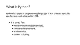 Introduction to Python Basics for PSSE Integration | PPT