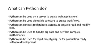 Introduction to Python Basics for PSSE Integration | PPT