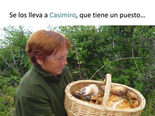 Se los lleva a Casimiro, que tiene un puesto…