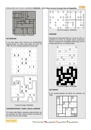 11 qa puzzles japoneses - aula 1